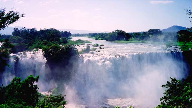 The Blue Nile falls in the Ethiopian highlands.