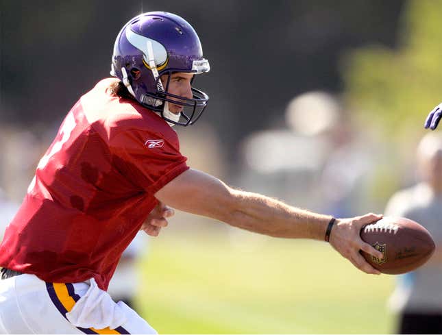 Image for article titled Breaking: Christian Ponder Limited In Practice By Christian Ponder