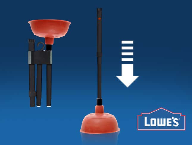 Image for article titled Lowe’s Debuts New Travel Plunger With Collapsible Handle