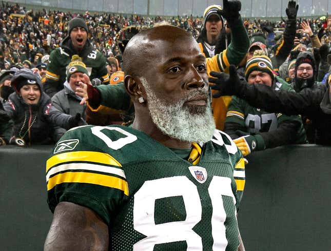 Image for article titled Grizzled, White-Bearded Donald Driver Emerges From 7-Year-Long Lambeau Leap