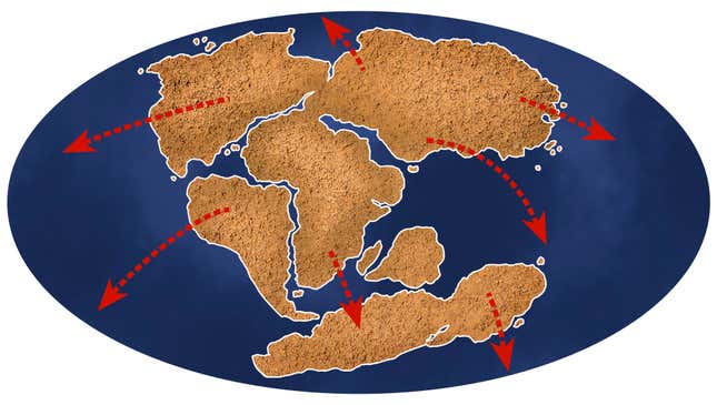 Image for article titled Geologists Say Continents May Have Drifted Apart After Emotional Falling-Out