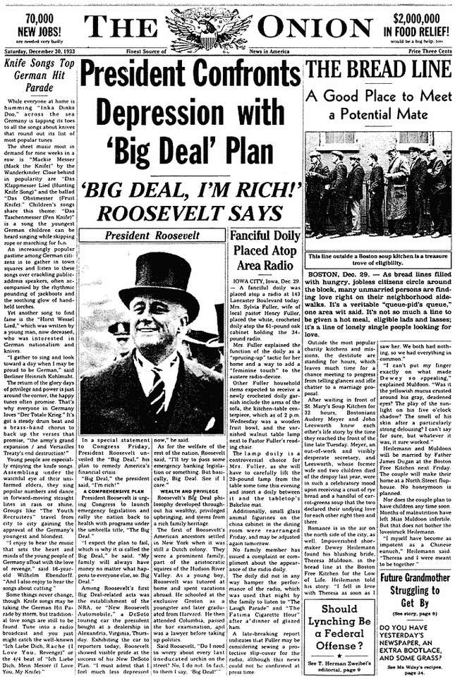 Image for article titled December 30, 1933