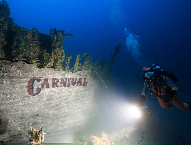 Image for article titled Treasure Hunters Discover Wreck Of 18th-Century Carnival Cruise Ship