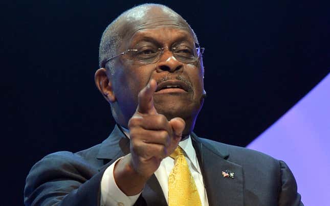 Image for article titled Herman Cain Hospitalized With COVID-19 After Posting Up at Trump Rally Without a Mask