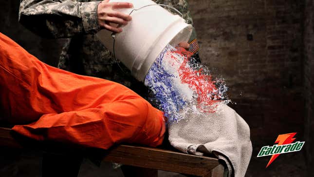 Image for article titled New Patriotic Gatorade Ad Shows Terrorists Being Waterboarded With Gatorade