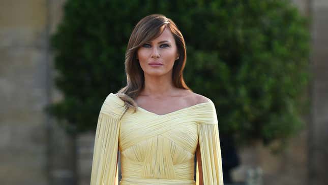 Image for article titled Buckingham Palace Guards Impressed By First Lady’s Ability To Never Crack Smile