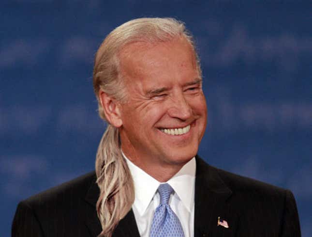 Image for article titled Joe Biden Shows Up To Inauguration With Ponytail