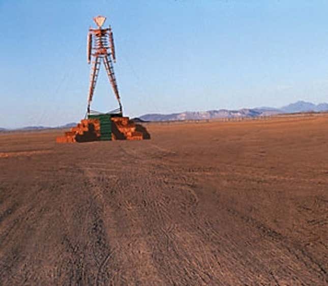 The empty Burning Man festival grounds.