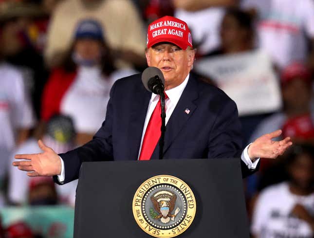 Image for article titled ‘I Am A Serial Rapist,’ Announces Trump In Final Pitch Before Election