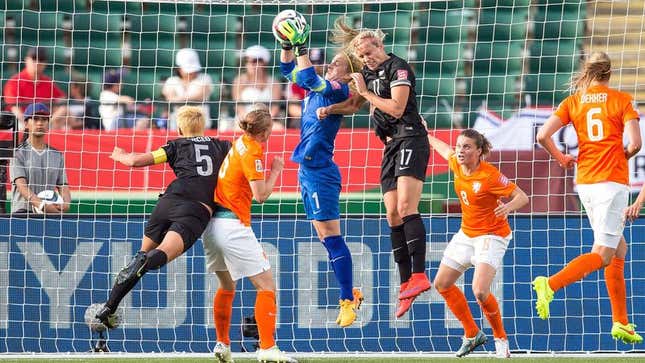 Image for article titled FIFA Advises Female Players Unhappy With Turf To Spend More Time In Midair