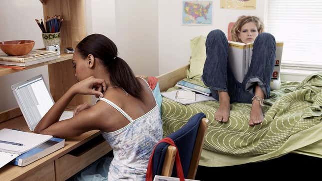 Image for article titled Report: 45% Of All Randomly Paired Freshman Roommates Now At Breaking Point