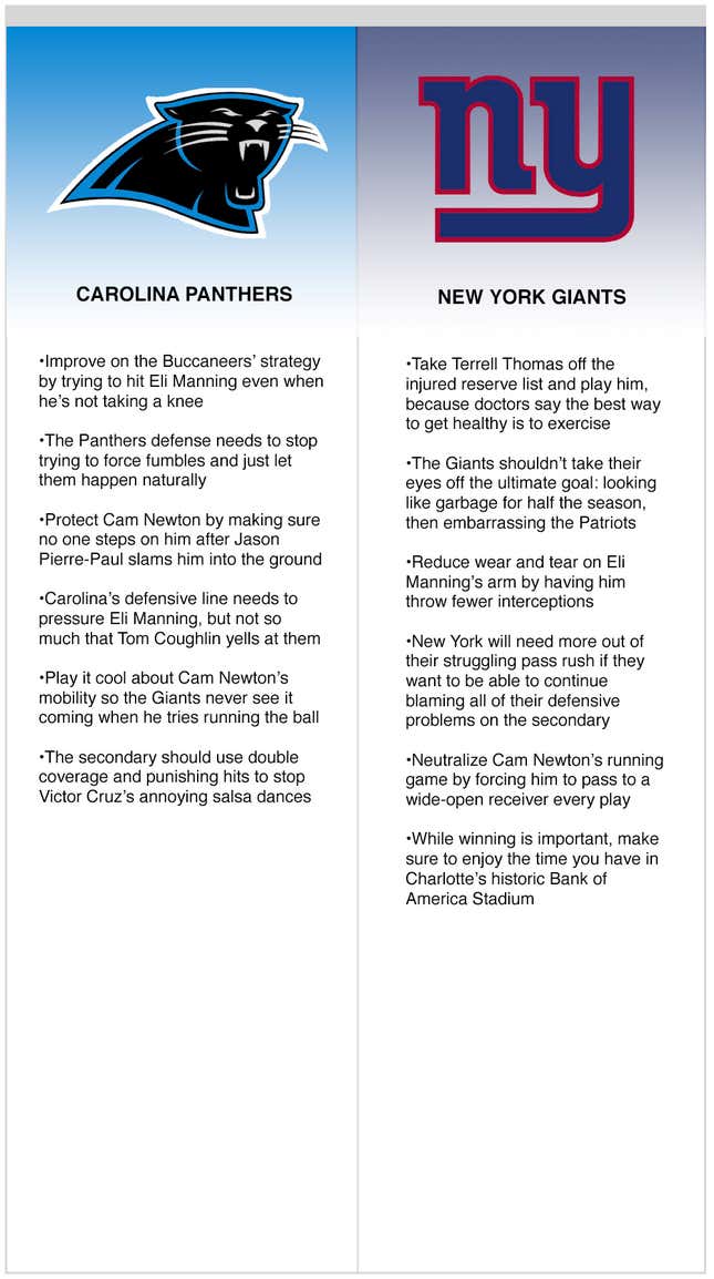 Image for article titled Panthers vs. Giants