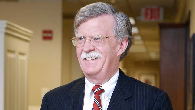 Image for article titled John Bolton Arrives In Office Excited To See So Many Familiar Wars
