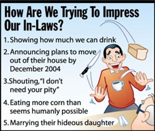 Image for article titled How Are We Trying To Impress Our In-Laws?