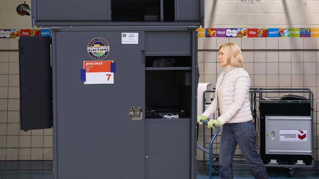 Image for article titled Woman Loads Up On Discounted Voting Machines Day After Election