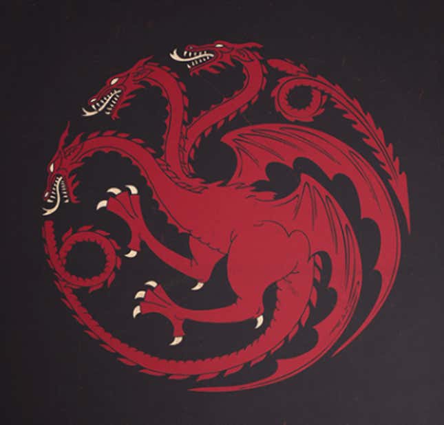 El escudo de los Targaryen.
