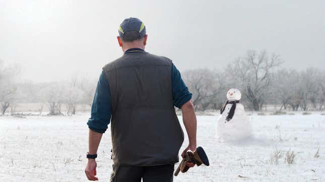 Image for article titled ‘You Go Back Where You Came From,’ Says Texan Pointing Gun At Snowman Trespassing On Property