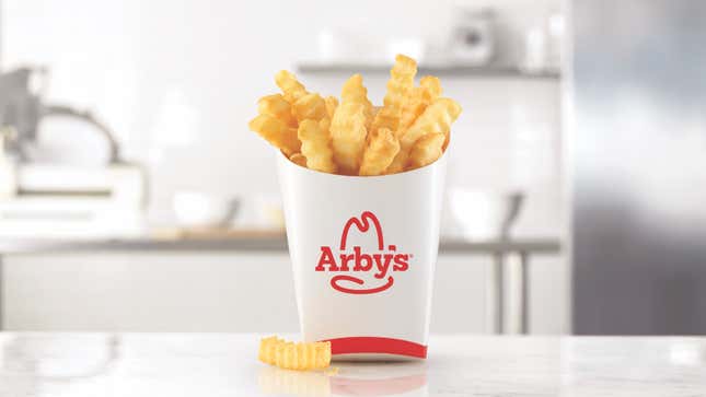 Product shot of Arby's crinkle cut fries