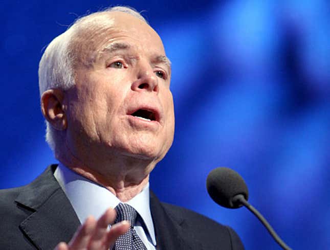 Image for article titled McCain Clinches Religious Vote With Stirring High-Register Rendition Of &#39;Ave Maria&#39;
