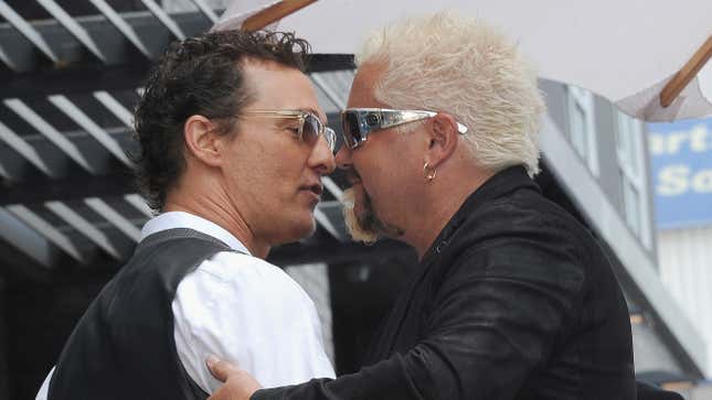 Image for article titled Matthew McConaughey spoke at Guy Fieri&#39;s Hollywood Walk Of Fame ceremony