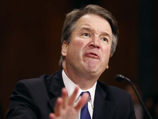 Image for article titled Kavanaugh: ‘I Am Not Denying That Ford Was Sexually Assaulted In Some Alternate Dimension, Plane Of Existence’