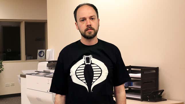 Image for article titled Man Wearing Cobra Command Shirt Missed The Whole Point Of ‘G.I. Joe’