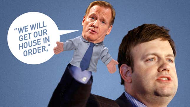 Image for article titled The Political-Messaging Huckster Behind Roger Goodell&#39;s Awful Presser