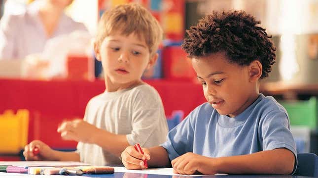 Image for article titled Preschooler Asks To Borrow Classmate’s Notes On Shapes