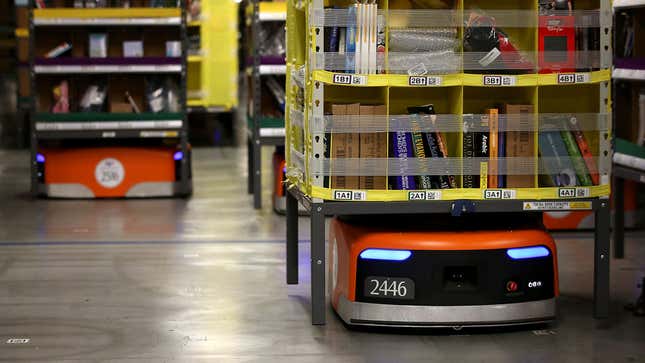 Image for article titled Amazon Announces Unlimited Time Off, Increased Health Benefits For All Warehouse Robots