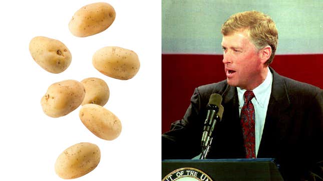 Image for article titled Remember when Dan Quayle made a kid misspell “potato”?