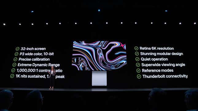 Todas las especificaciones del nuevo monitor Pro Display XDR de Apple.