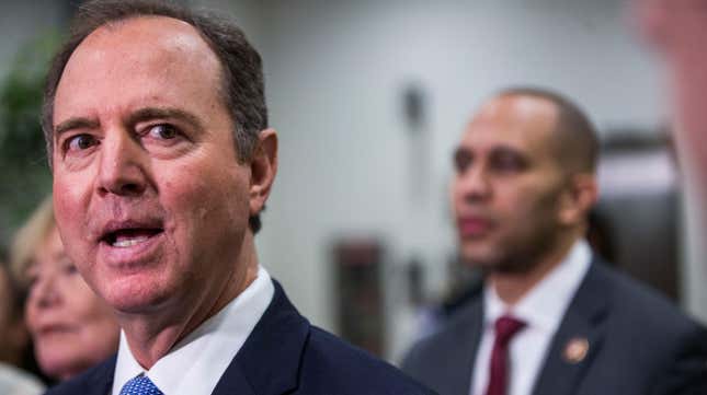 House Intelligence Committee Chairman Rep. Adam Schiff (D-CA) speaks to reporters on January 30, 2020 in Washington, DC.
