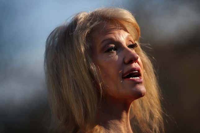 Image for article titled Kellyanne Conway, Asked by No One, Offers Opinion on Obama After Clinton Loss in &#39;16
