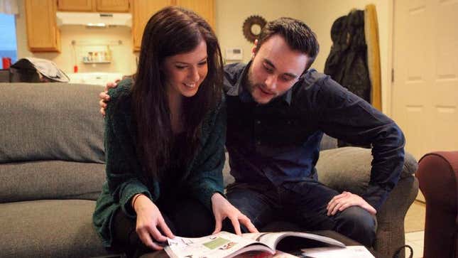 Image for article titled Couple Excited To Start Planning Wedding Expenses