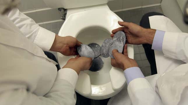 Image for article titled Iranian Nuclear Scientists Hurriedly Flush 200 Pounds Of Enriched Uranium Down Toilet During Surprise U.N. Inspection