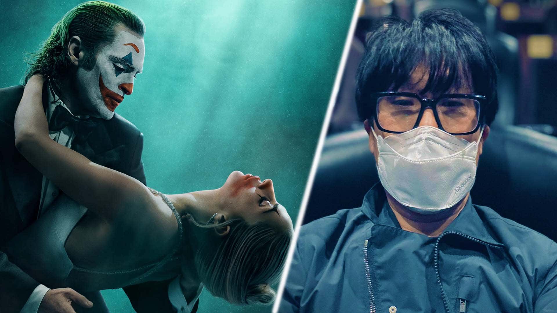 Une image montre le Joker et Harley Quinn à côté de Kojima dans un théâtre.