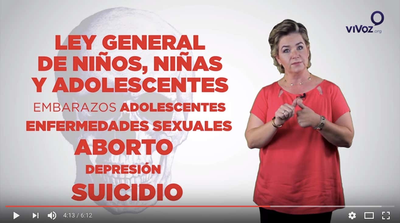 This YouTube video used in Mexico warns parents about the dangers of gender ideology. Image  VIVOZ
