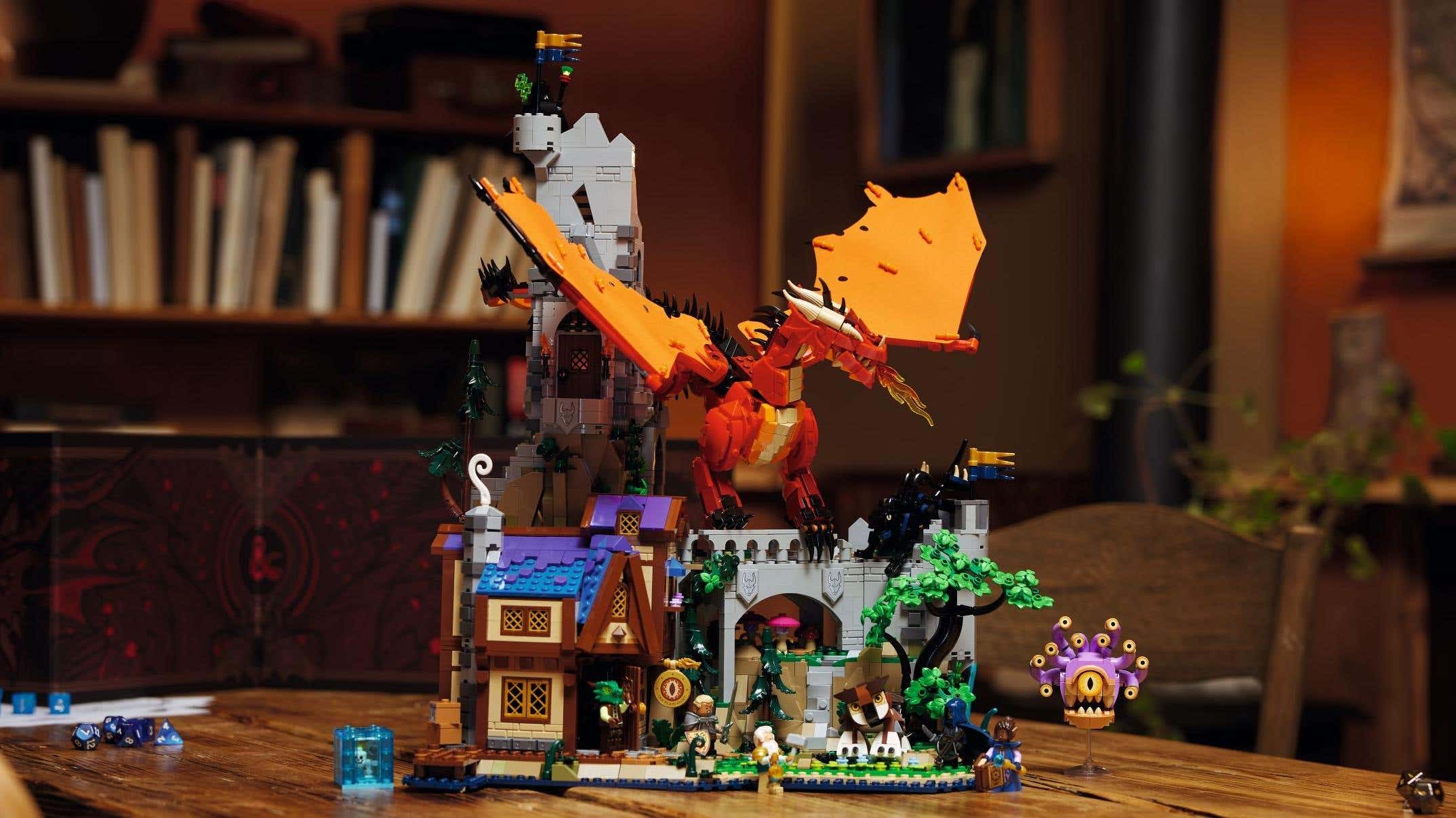 Image de l'article intitulé Massive Dungeons &  L'ensemble Dragons Lego est incroyablement cool