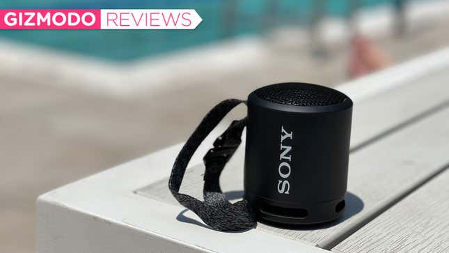 The Sony SRS-XB13 by a pool