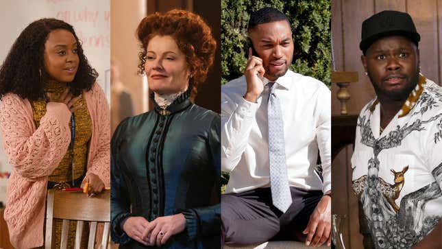 Quinta Brunson in Abbott Elementary; Rebecca Wisocky in Ghosts; Tye White in American Auto; Carl Tart in Grand Crew