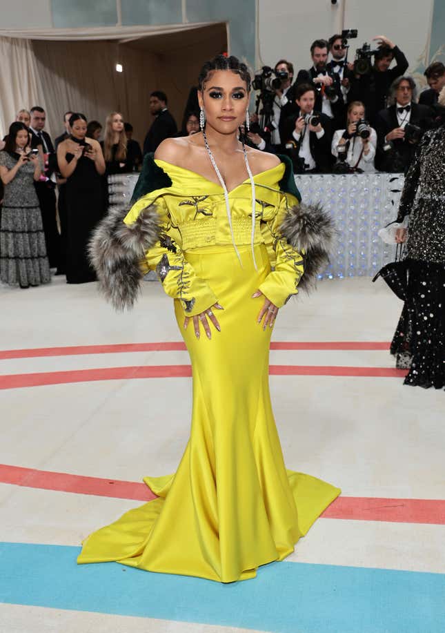 Ariana DeBose attends The 2023 Met Gala Celebrating “Karl Lagerfeld: A Line Of Beauty” at The Metropolitan Museum of Art on May 01, 2023 in New York City.