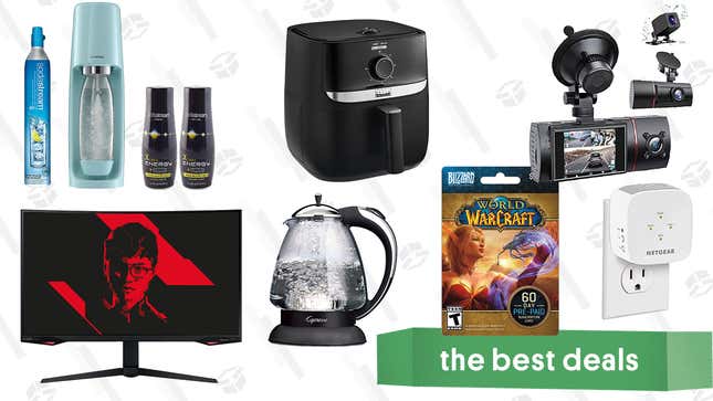 Image for article titled Sunday&#39;s Best Deals: Bella Air Fryer, SodaStream Fizzi Sparkling Water Maker, World of Warcraft 60-Day Timecard, and More