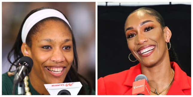 A’ja Wilson, 2014; A’ja Wilson, 2024.