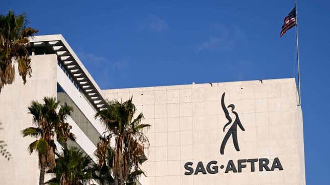 The LA headquarters for SAG-AFTRA, taken during the actors strike on October 24, 2023.