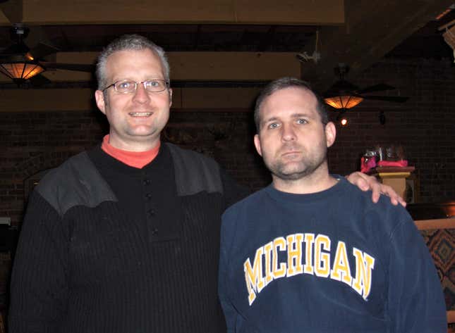 Paul Whelan (right) with brother David