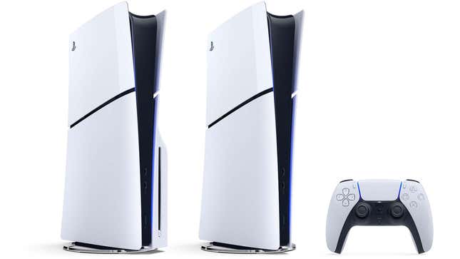 An image shows two new PS5 consoles. 
