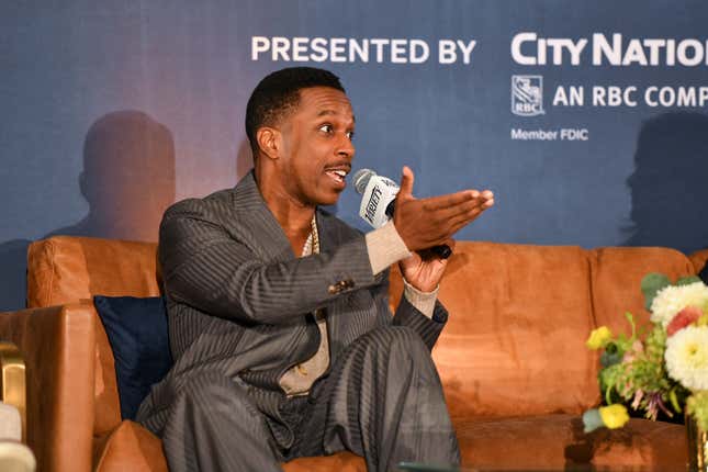 NEW YORK, NEW YORK - OCTOBER 02: Leslie Odom Jr. attends Variety The Business Of Broadway Presented By City National Bank at The Pool on October 02, 2023 in New York City.