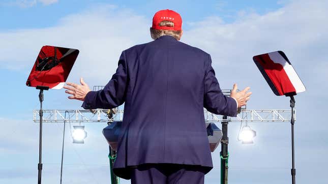 The backside of Donald Trump