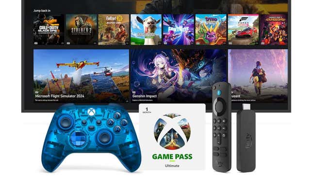 A promotional image shows a Fire Stick and Xbox stuff. 