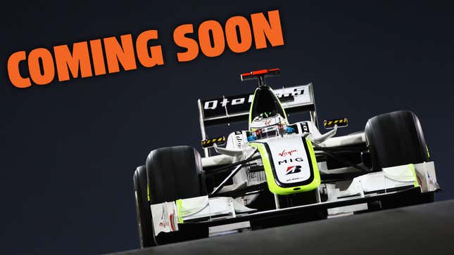 A photo of the Brawn GP F1 car in Abu Dhabi. 